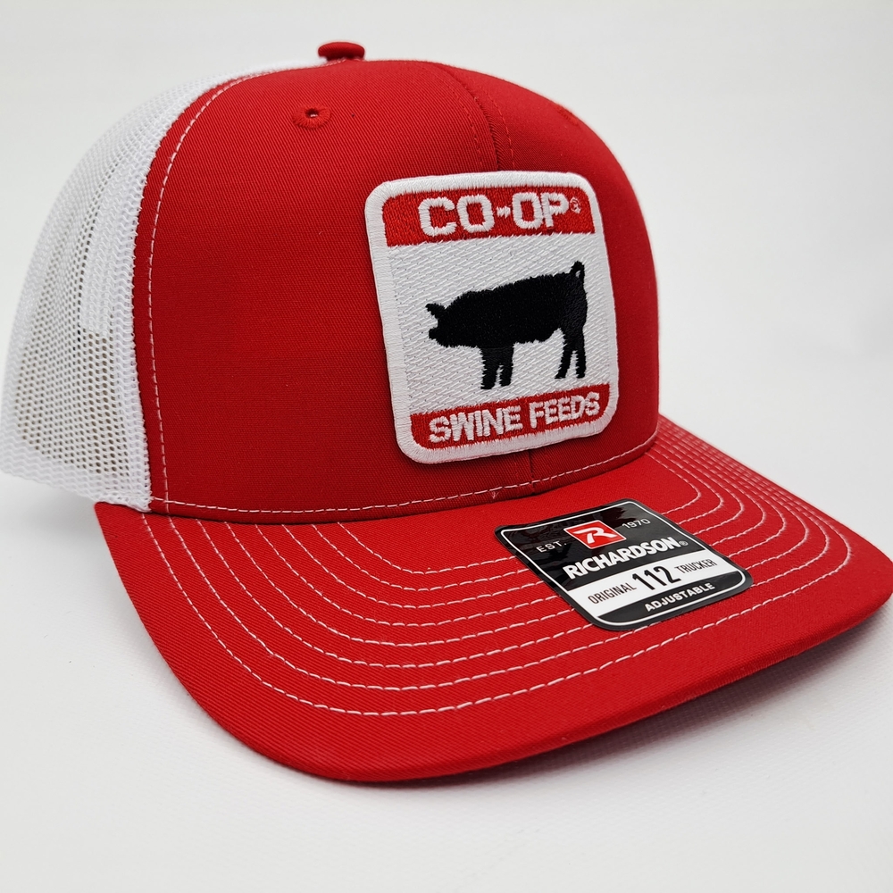 Richardson Red and White CO-OP Swine Feeds Hat